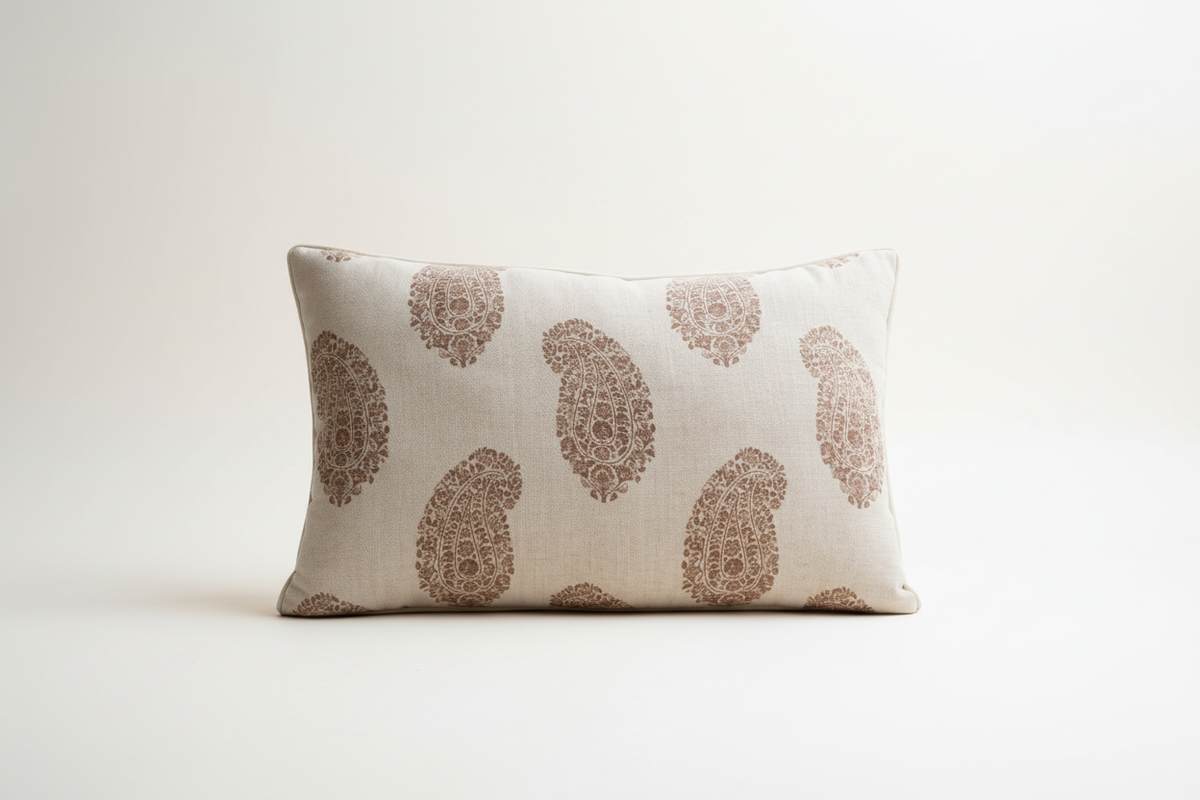 Paisley Block Print Lumbar